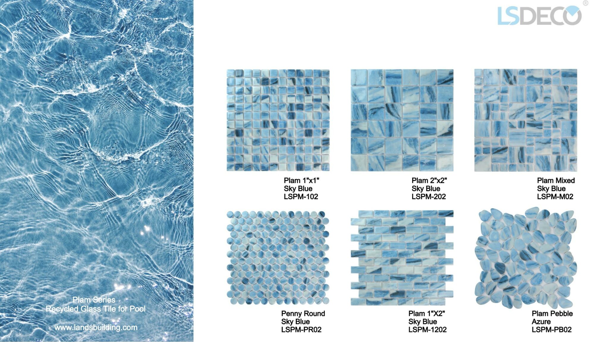 Pool Glass Tile Rim Plam Glass Pool Tile - Penny Round - Pool Tile, Porcelain Tile & Mosaic ...